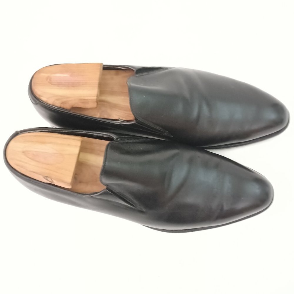 🖤 Vintage FREEMAN Bootmaker Guild Black Leather Slip on Loafers Size 7.5 D 🖤 - Picture 8 of 12